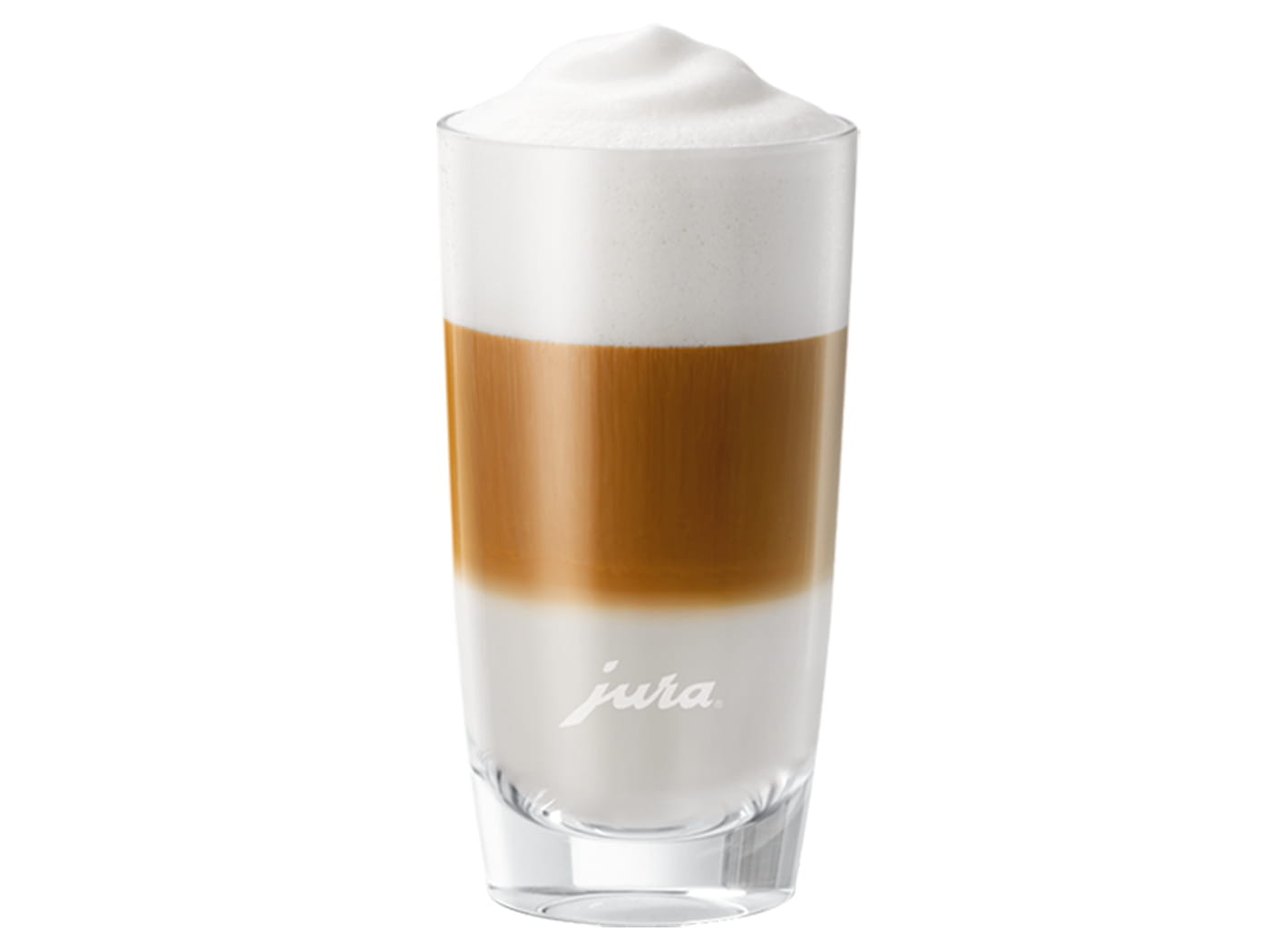JURA Latte-macchiato-Glas | Milchschaum & Kaffee in Szene gesetzt