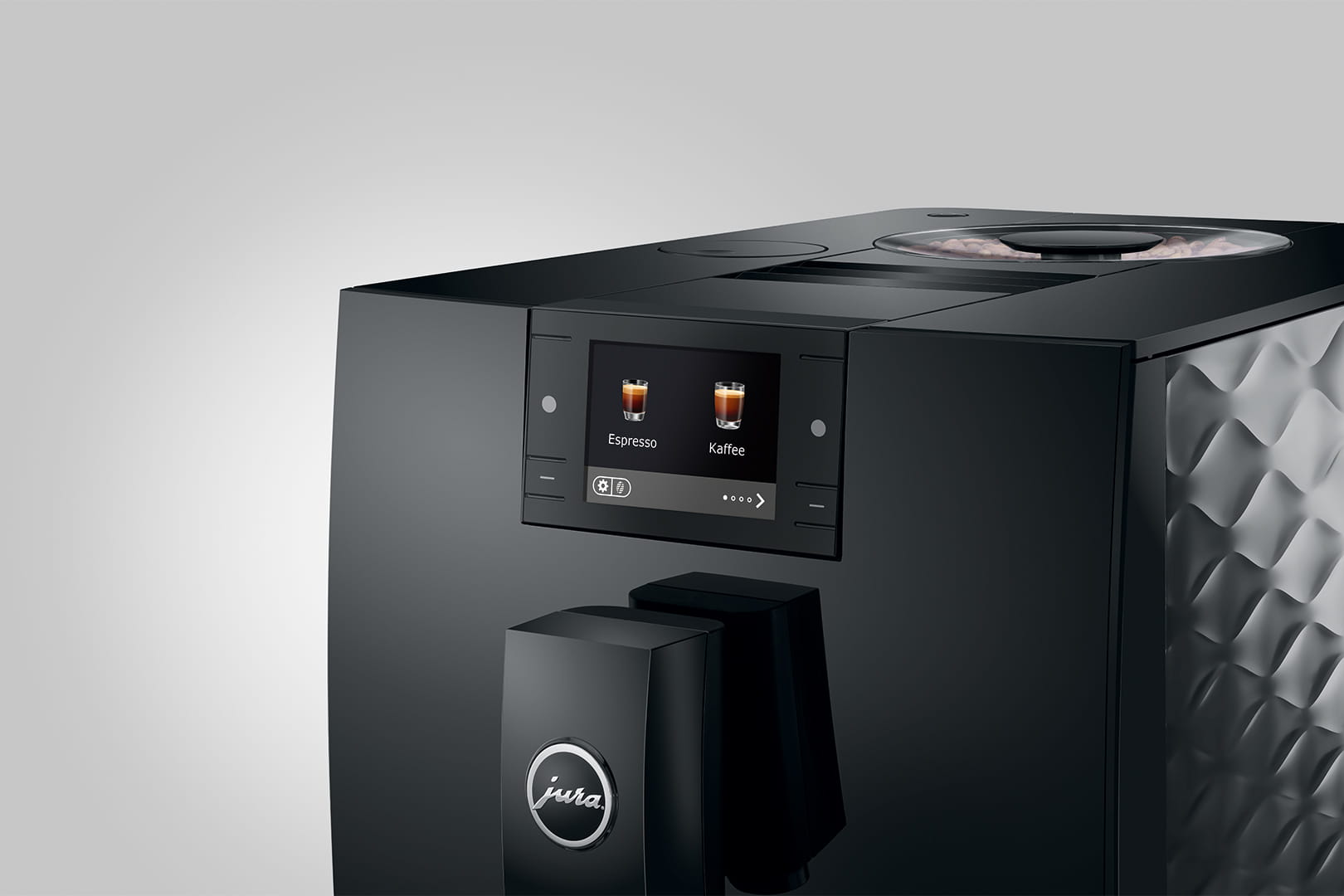 JURA C9 2.8-inch colour display and control buttons