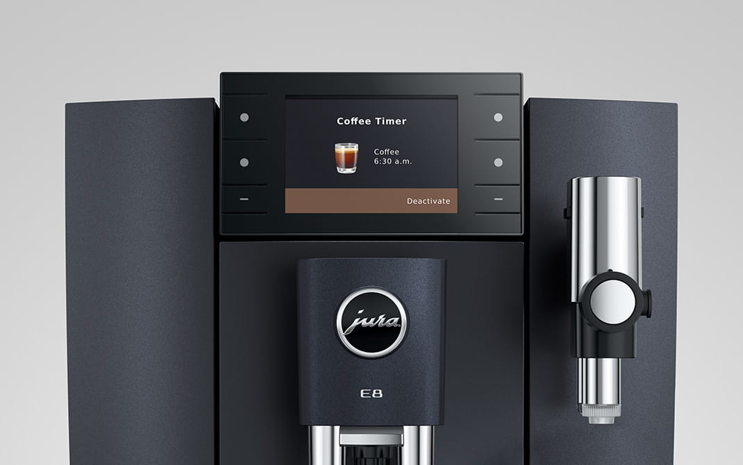 JURA E8 Cosmic Black – tri svety požitku Hot Brew, Light Brew a Sweet Foam