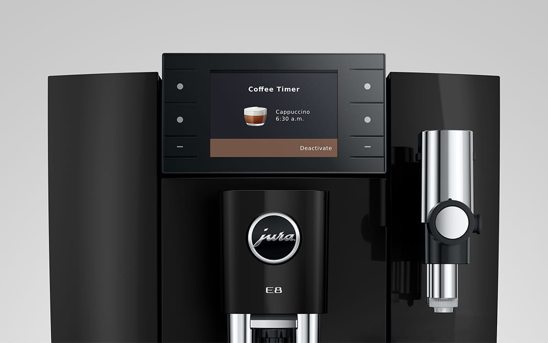 JURA E8 Piano Black – tri svety požitku Hot Brew, Light Brew a Sweet Foam