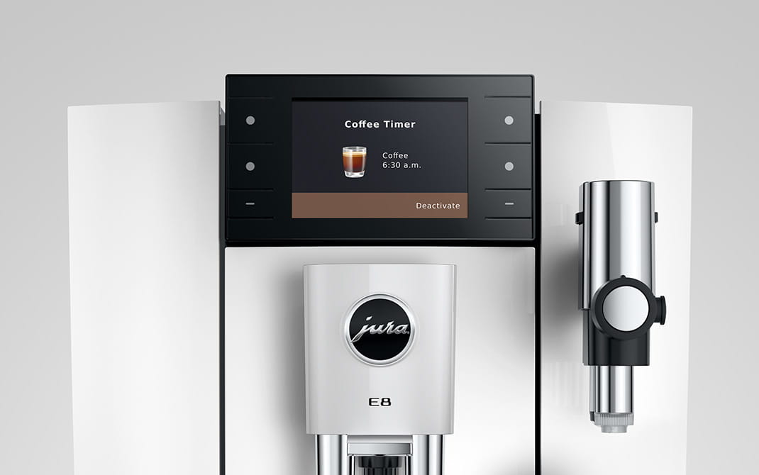 JURA E8 Piano White – tri svety požitku Hot Brew, Light Brew a Sweet Foam