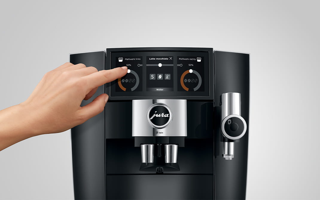 JURA J8 twin – Panorama Coffee Panel s dotykovým ovládaním