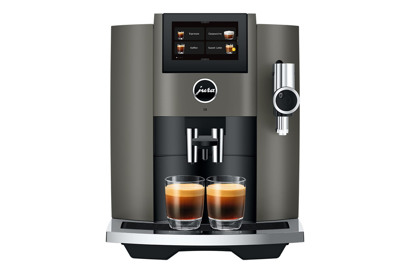 JURA S8 Dark Inox front design detail