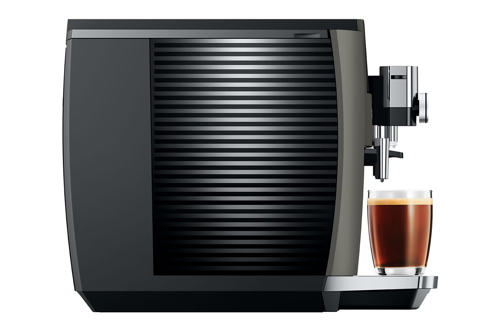JURA S8 Dark Inox EB ekran i napój mleczny