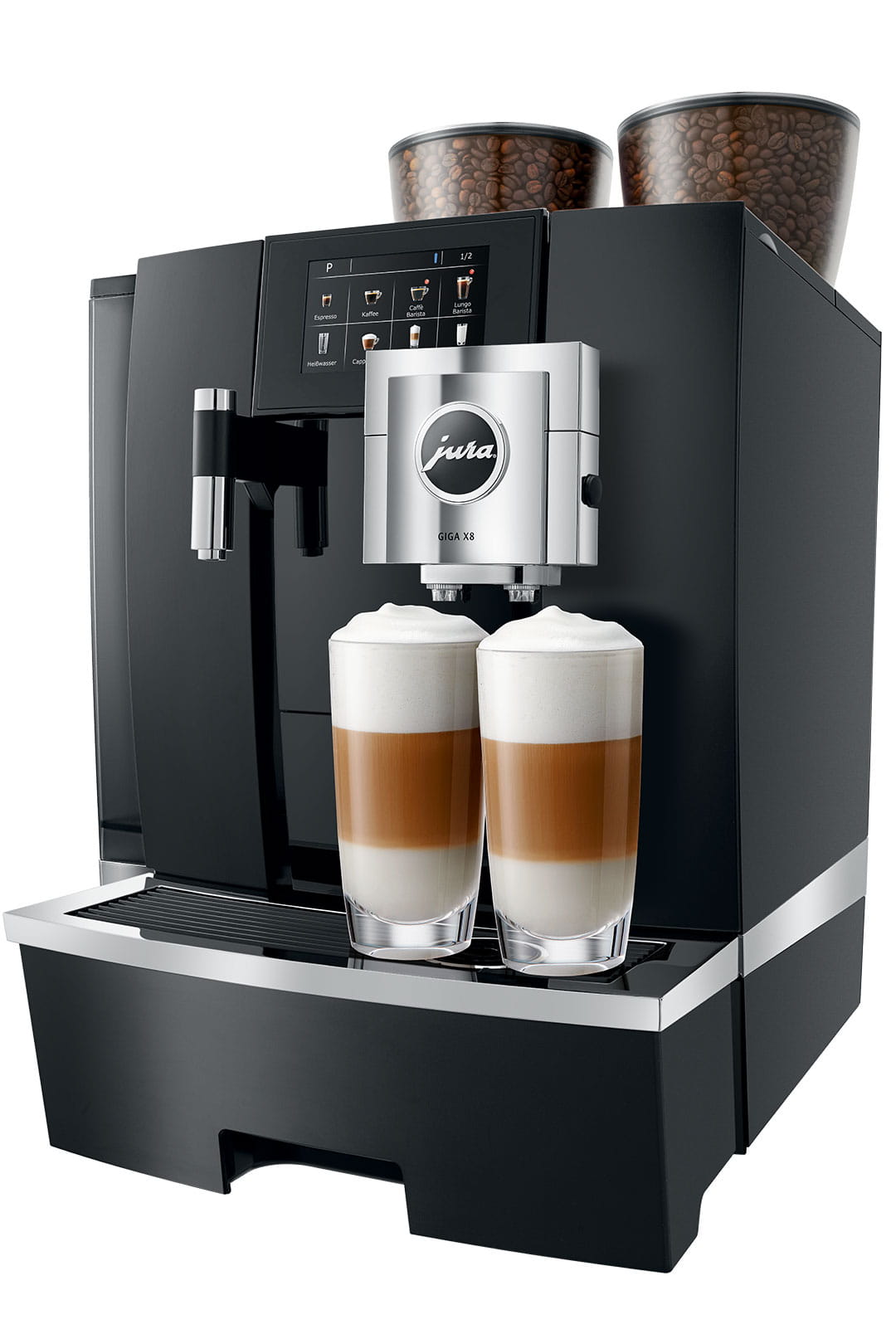 JURA GIGA X8 G2 Aluminium Black front detail