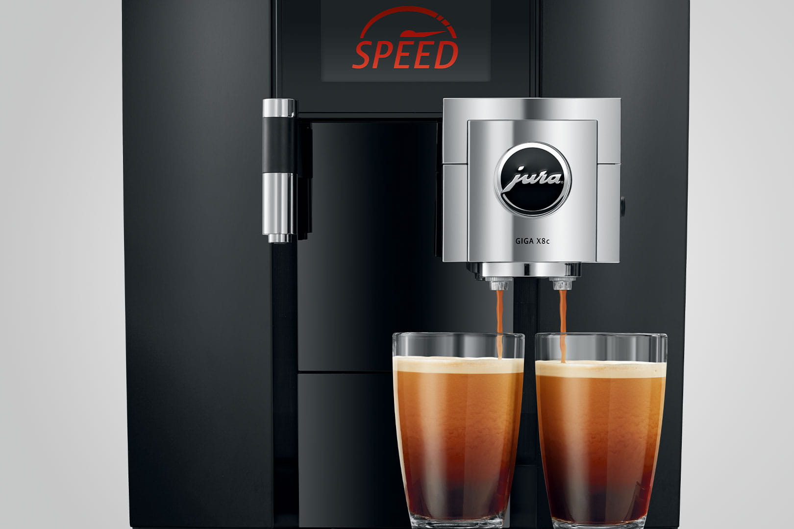 JURA GIGA X8c touchscreen and preparation detail