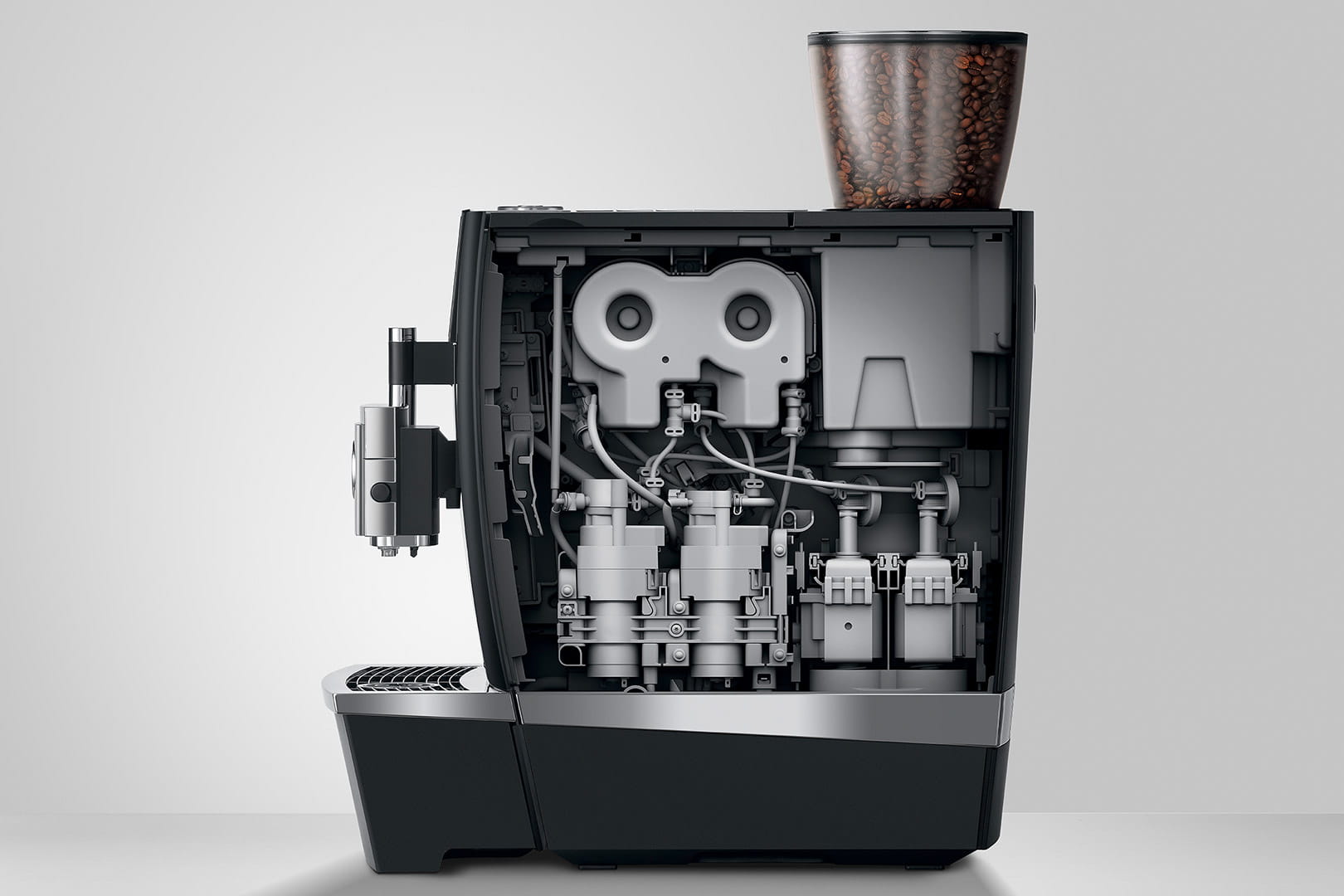 JURA GIGA X8c dual bean hopper detail