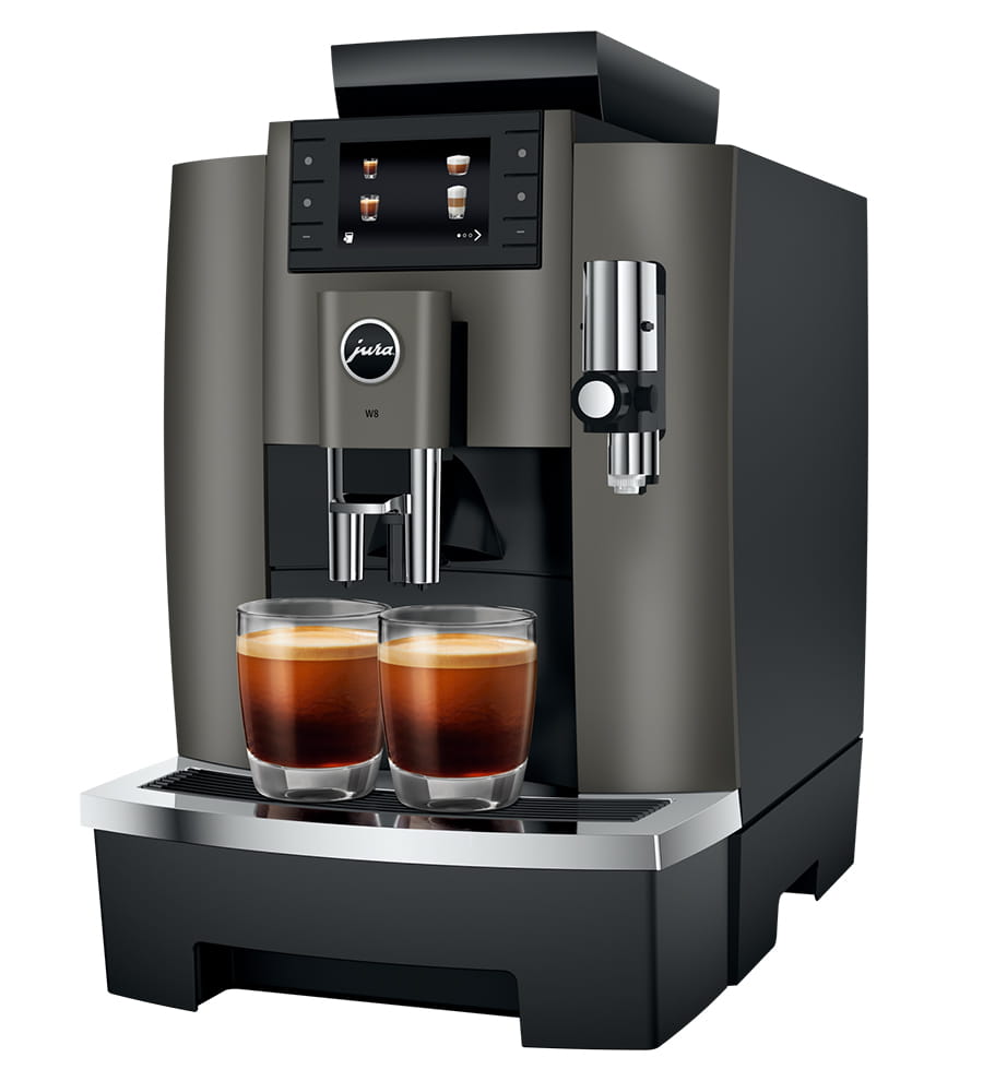 JURA W8 Dark Inox voor zakelijke koffiespecialiteiten met melk
